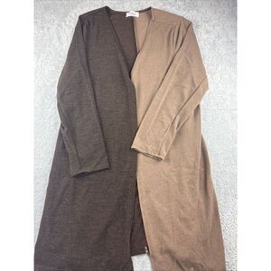 Stitch Fix Kaileigh Brown/Taupe Long Flowy Cardigan Women's Size 2XL